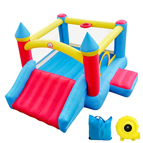 LuckyJump-Chateau-Gonflable-dexterieur-avec-Soufflerie-avec-Toboggan-peut-Accueillir-3-a-5-Enfants-360x280x197cm-Chateau-Gonflable-0