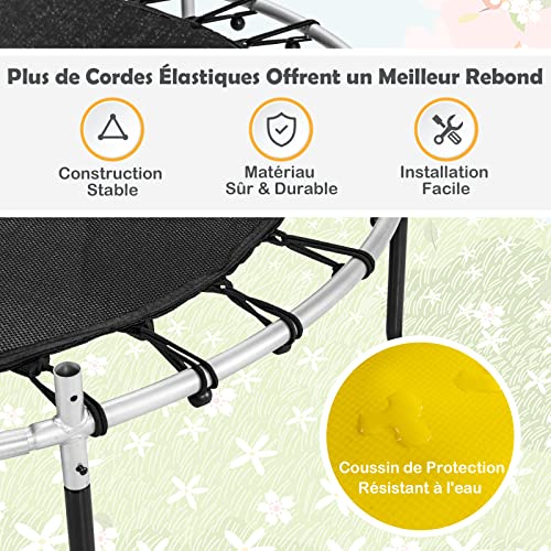 GOPLUS-Trampoline-Enfant-O165cm-Cadre-en-Acier-Trampoline-Exterieur-et-Interieur-avec-Filet-de-Securite-Charge-Maximum-136-KG-0-1