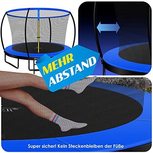KESSER-Trampoline-Certifie-TUV-Rheinland-GS-Trampoline-de-Jardin-pour-Enfants-jusqua-150-kg-Kit-Complet-avec-Filet-de-securite-echelle-Couvercle-de-Bord-et-Accessoires-0-1