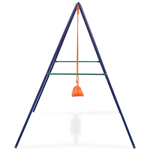 vidaXL-Balancoire-Simple-Orange-Aire-de-Jeux-Portique-Balancelle-pour-Enfant-0-1