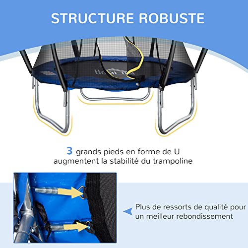 HOMCOM-Trampoline-pour-Enfants-O-183-cm-avec-Filet-de-securite-et-revetement-antirouille-galvanise-Usage-exterieur-Bleu-et-Noir-0-2