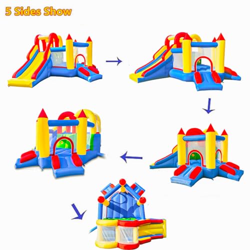 Ballsea-Chateau-Gonflable-avec-souffleur--Aire-de-Jeux-interieureexterieure-certifie-de-securite-Plusieurs-Aires-de-Jeux-Cadeaux-de-Vacances-pour-Les-Enfants-0-1
