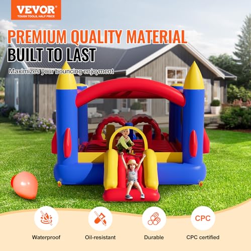 VEVOR-Chateau-Gonflable-Structure-Gonflable-avec-Souffleur-Toboggan-et-Sac-de-Rangement-Trampoline-Exterieur-Aire-de-Jeu-Gonflable-dArriere-Cour-pour-Enfants-Ages-de-3-a-8-Ans-408x240x245-cm-0-0