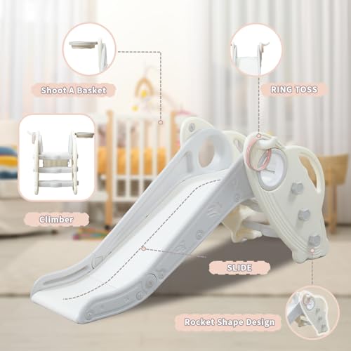 hoopyosms-3-en-1-Toboggan-pour-Tout-Petits-Ensemble-de-Toboggan-en-Plastique-Pliable-pour-Bebe-avec-Panier-de-Basket-Jouets-Montessori-dInterieur-pour-Enfants-0-0