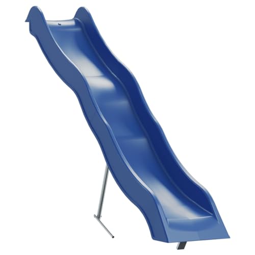 vidaXL-Toboggan-de-Jeu-Jouet-pour-Enfant-Jeu-de-Plein-Air-pour-Tout-Petit-Jardin-Terrasse-Patio-Exterieur-Bleu-210x40-cm-Polypropylene-0
