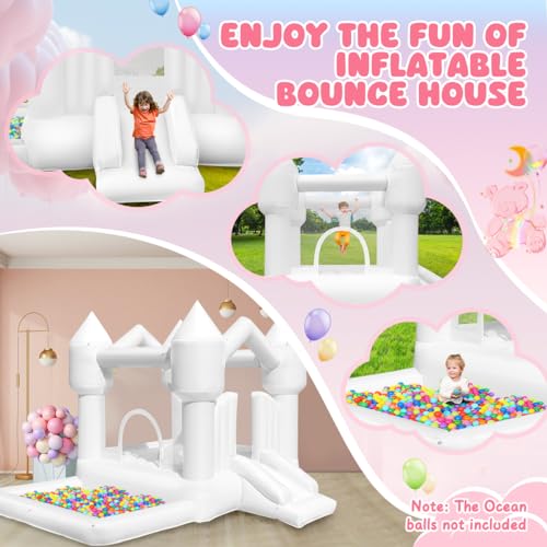 Chateau-Gonflable-Blanc-Exterieur-avec-Toboggan-Trampoline-et-Piscine-a-Balles-Chateau-Gonflable-Enfant-avec-Soufflerie-pour-Interieur-Jardin-Parc-Fete-Mariage-Anniversaire-Cadeaux-320280210cm-0-0