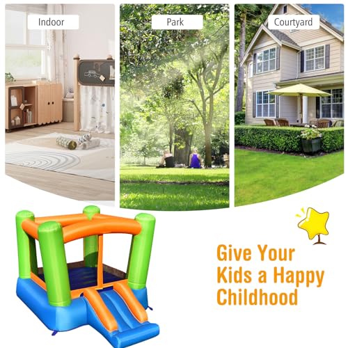 LIFEZEAL-Chateau-Gonflable-avec-Toboggan-et-Zone-de-Saut-Structure-Gonflable-Interieur-Exterieur-pour-Enfants-3-10-Ans-Charge-Max-135-kg-Aire-de-Jeux-250x197x143-cm-0-1