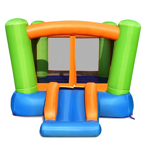 LIFEZEAL-Chateau-Gonflable-avec-Toboggan-et-Zone-de-Saut-Structure-Gonflable-Interieur-Exterieur-pour-Enfants-3-10-Ans-Charge-Max-135-kg-Aire-de-Jeux-250x197x143-cm-0