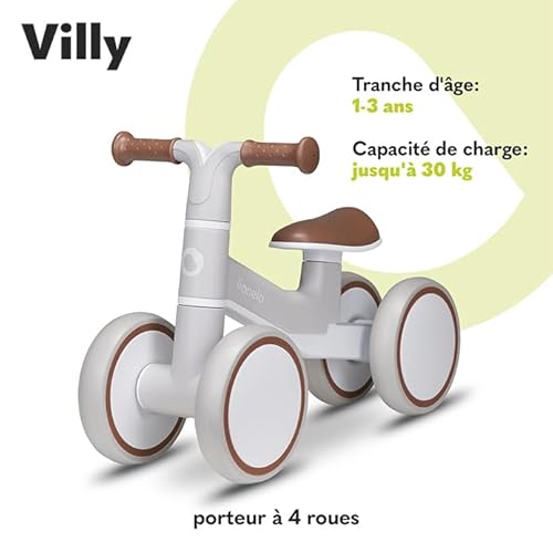 LIONELO-Villy-Draisienne-Legere-Velo-a-4-Roues-de-1-a-3-Ans-jusqua-30-kg-Amorti-a-lavant-Siege-Ergonomique-pour-Les-Filles-et-Les-Garcons-Jouet-dEquitation-Trotteur-Bebe-0-0