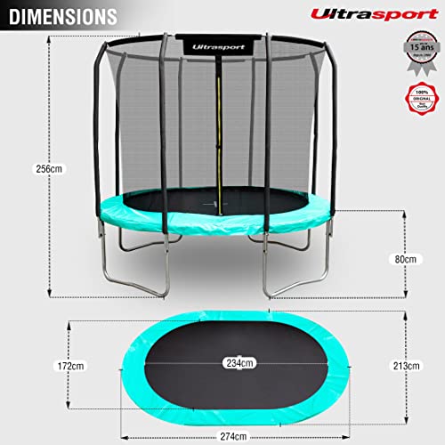 Ultrasport-Jardin-Trampoline-Lotus-Rond-rectangulaire-INCL-Filet-securite-differentes-Taille-213cm-a-420cm-Nouveau-Trampoline-resistant-intemperie-Trampoline-exterieur-Haut-capacite-Charge-0-1