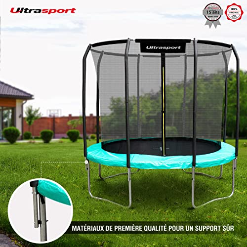 Ultrasport-Jardin-Trampoline-Lotus-Rond-rectangulaire-INCL-Filet-securite-differentes-Taille-213cm-a-420cm-Nouveau-Trampoline-resistant-intemperie-Trampoline-exterieur-Haut-capacite-Charge-0-2