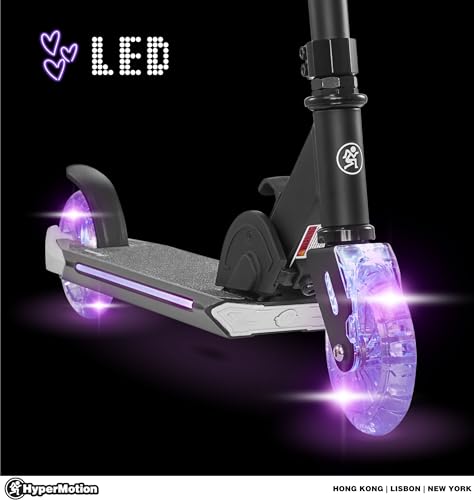 HyperMotion-Trottinette-pour-enfants-a-partir-de-5-ans-avec-eclairage-LED-Deux-roues-Ice-Flash-Pliable-Charge-maximale-50-kg-Roues-en-caoutchouc-125-mm-Frein-Flex-Fender-Guidon-reglable-en-0-1