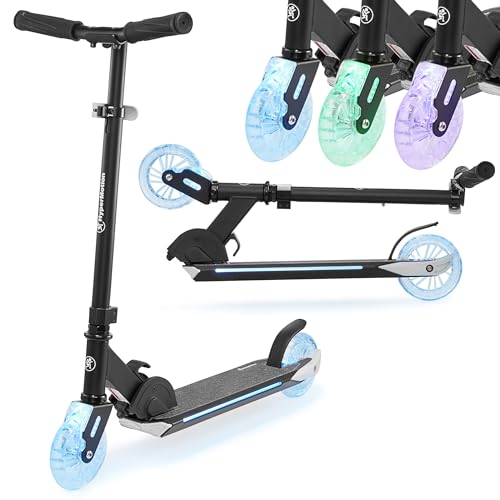 HyperMotion-Trottinette-pour-enfants-a-partir-de-5-ans-avec-eclairage-LED-Deux-roues-Ice-Flash-Pliable-Charge-maximale-50-kg-Roues-en-caoutchouc-125-mm-Frein-Flex-Fender-Guidon-reglable-en-0