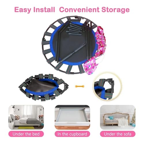 Trampoline-pour-Enfant-O91cm-Mini-Trampoline-de-Fitness-Pliable-avec-Poignee-Reglable-Rembourrage-de-Securite-Petit-Trampoline-Interieur-Exterieur-Trampoline-de-Jardin-pour-Garcons-Et-Filles-0-2