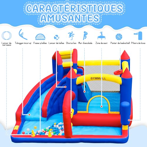 GYMMALL-Chateau-Gonflable-Exterieur-pour-Enfants-Structure-Gonflable-avec-Toboggan-Souffleur-Trampoline-pour-Interieur-Chateau-Gonflable-pour-Chambre-Jardin-Fetes-ou-Parc-0-1