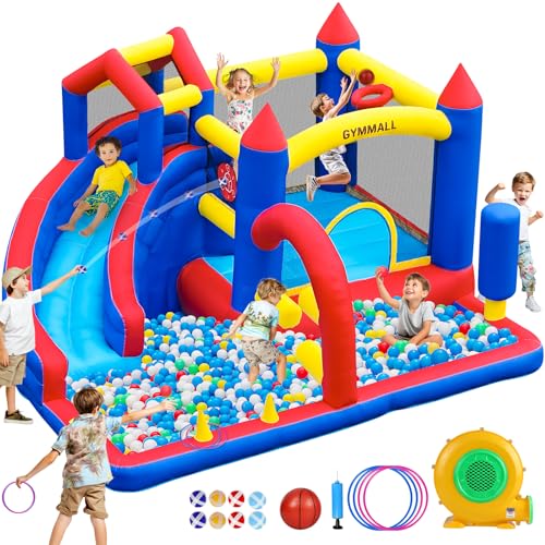 GYMMALL-Chateau-Gonflable-Exterieur-pour-Enfants-Structure-Gonflable-avec-Toboggan-Souffleur-Trampoline-pour-Interieur-Chateau-Gonflable-pour-Chambre-Jardin-Fetes-ou-Parc-0