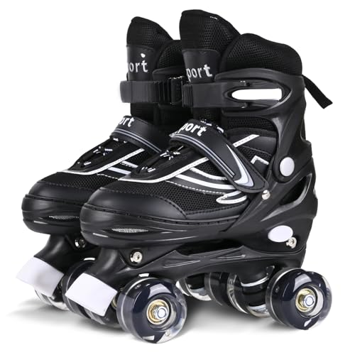 Roller-Enfant-Fille-Patins-a-roulettes-pour-Enfants-Garcons-et-debutants-4-Tailles-Reglables-Adaptes-pour-Linterieur-et-Lexterieur-0