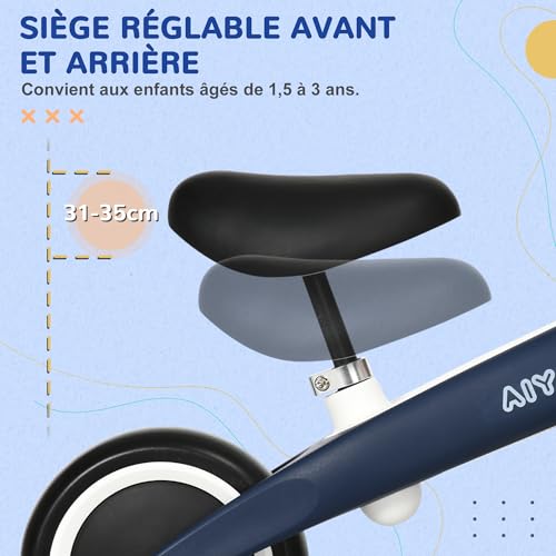 AIYAPLAY-Draisienne-velo-pour-Enfants-draisienne-bebe-siege-reglable-2-Roues-sans-pedales-Jouet-Enfant-pour-bebe-18-36-Mois-jusqua-25-kg-pour-garcons-et-Filles-Bleu-0-2