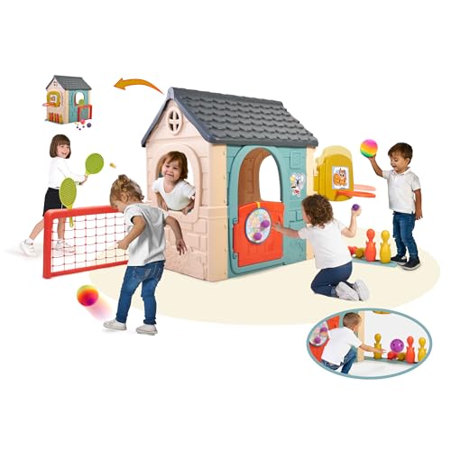 FEBER-Casual-6-Activities-House-maisonnette-avec-6-activites-de-Jeu-Accessoires-Inclus-pour-Les-Jeux-Couleurs-resistantes-a-la-lumiere-du-Soleil-Montage-Facile-3-Ans-Famosa-FEH23000-0