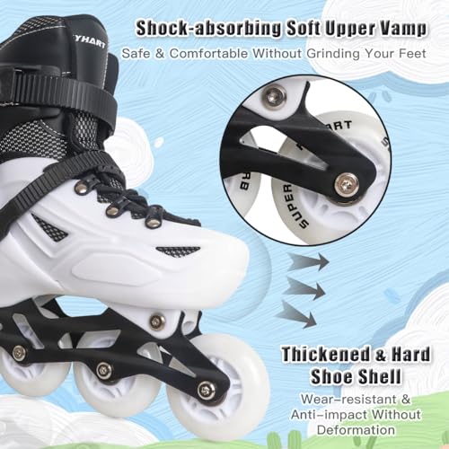 Patins-a-Roues-alignees-Ajustables-pour-Filles-et-garcons-Roller-Enfant-Garcon-Debutants-Patins-a-roulettes-pour-lexterieur-et-linterieur-0-2