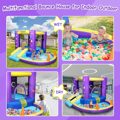 chateau-Gonflable-Exterieur-Enfant-avec-souffleur-Aire-de-Jeux-Gonflable-chateau-Gonflable-Piscine-Meilleur-Cadeau-de-Vacancesdanniversaire-pour-Les-Enfants-285-x-254-x-165-cm-0-0