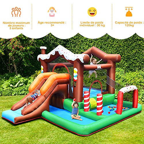 GOPLUS-Chateau-Gonflable-Aquatique-avec-Souffleur-avec-PiscinePistolet-dEau-Toboggan-Aquatique-pour-Enfants-3-10-Ans-Bleu-sans-Souffleur-0-0