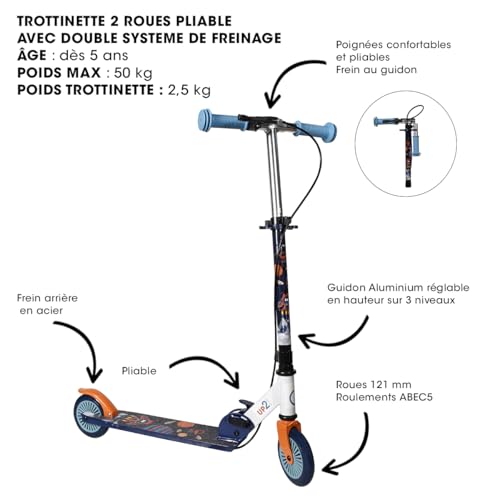 Urban-Trottinette-2-Roues-Fun-2-Safe-Astro-avec-Frein-au-Guidon-0-0