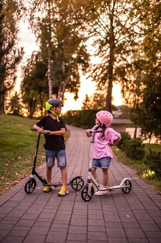 Hypermotion-Trottinette-Enfant-6-Ans-et-Adulte-Pliable-jusqua-100-kg-Trotinette-Adolescent-Guidon-Reglable-85-95-cm-Douilles-de-Roulement-en-Acier-au-Carbone-Roues-de-200-mm-0-1