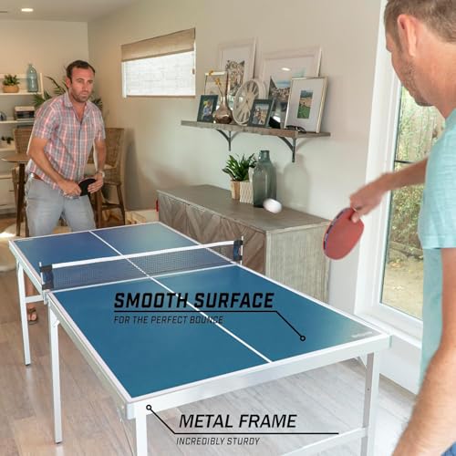 Table-de-ping-Pong-Exterieur-Pliable-Table-de-ping-Pong-dinterieur-Portable-avec-Filet-balles-Raquettes-Bleu-180-x90-x76-cm-0-2