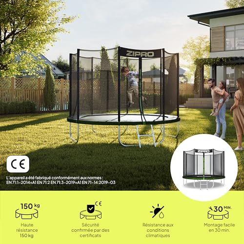 ZIPRO-JumpPro-Out-Trampoline-Exterieur-Trampoline-de-Jardin-pour-Enfants-avec-Filet-Exterieur-Resistant-Protection-UV-Charge-100-150-kg-O-183252312374435496-cm-0-0