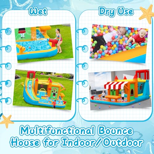 FBSPORT-chateau-Gonflable-Enfant-avec-souffleur-Aire-de-Jeux-Gonflable-Adulte-Grand-chateau-Gonflable-Piscine-Meilleur-Cadeau-de-Vacancesdanniversaire-pour-Les-Enfants-424-388-238-CM-0-1