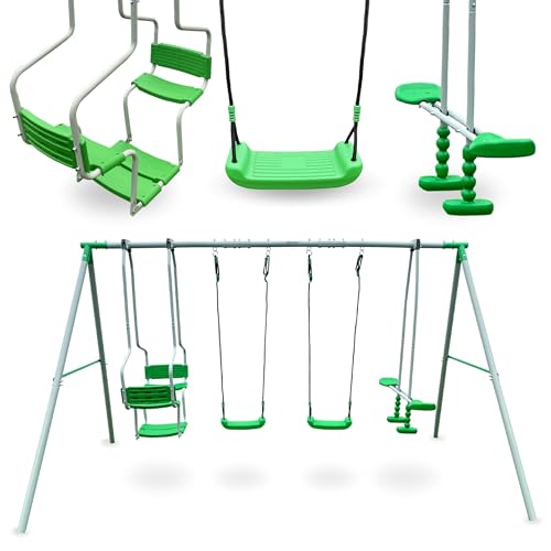 HyperMotion-Balancoire-pour-enfants-jeux-de-jardin-6-places-balancoire-pour-enfants-balancoires-de-jardin-pour-enfants-3-cadre-en-acier-longueur-reglable-ancres-de-montage-vert-0