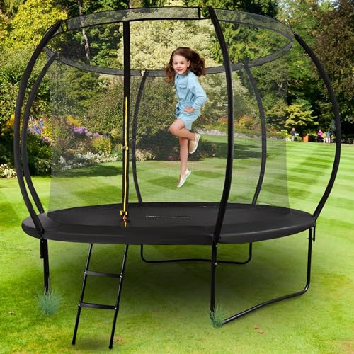 HyperMotion-Trampoline-Exterieur-Enfant-3-avec-echelle-et-Filet-interieur-pour-la-Maison-et-Le-Jardin-equipement-daire-de-Jeux-Trampoline-pour-Enfants-Double-Pieds-305-cm-10FT-0-0