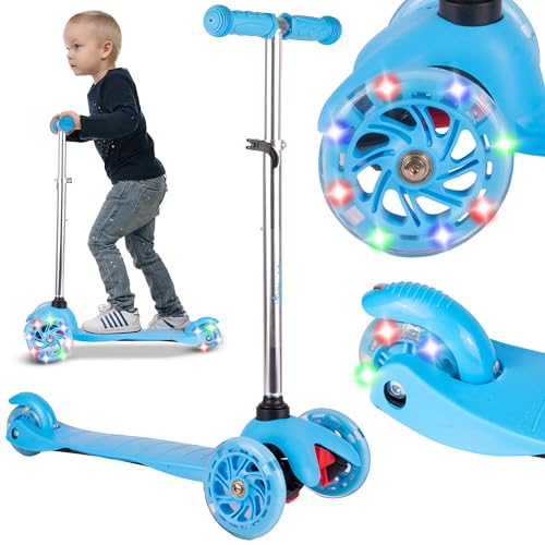 MalPlay-Trottinette-de-ville-pour-enfants-et-adolescents-Roues-LED-lumineuses-Bleu-A-partir-de-3-ans-0