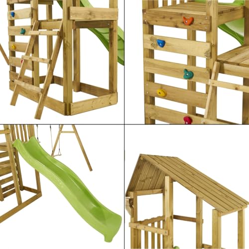 Kangui-Tour-de-jeux-en-bois-avec-double-plateformes-WOUPI-Balancoire-trapeze-mur-descalade-et-cabane-0-0