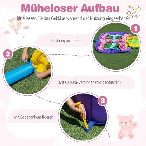 FANTASK-Chateau-Gonflable-Gonflable-Zone-de-Saut-et-Panier-de-Basket-Ball-Chateau-Gonflable-avec-Toboggan-pour-linterieur-et-lexterieur-240-x-174-x-143-cm-0-1