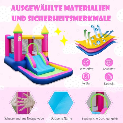 FANTASK-Chateau-Gonflable-avec-Toboggan-Zone-de-Saut-Piscine-a-balles-et-Panier-de-Basket-chateau-de-Rebond-en-Tissu-Oxford-avec-Sac-de-Transport-kit-de-reparation-interieur-et-exterieur-363-x-0-0