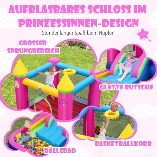 FANTASK-Chateau-Gonflable-avec-Toboggan-Zone-de-Saut-Piscine-a-balles-et-Panier-de-Basket-chateau-de-Rebond-en-Tissu-Oxford-avec-Sac-de-Transport-kit-de-reparation-interieur-et-exterieur-363-x-0-1