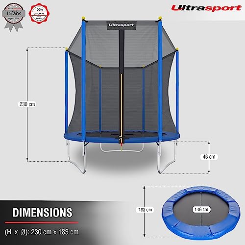 Ultrasport-Uni-Jump-Trampoline-de-Jardin-Mixte-Bleu-183-Centimetres-0-1