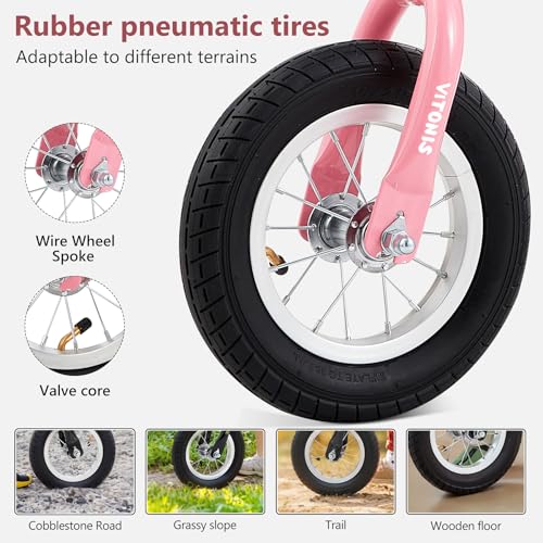 VITONIS-Draisienne-a-partir-de-15-a-4-Ans-jusqua-35-kg-Volant-et-Selle-reglables-en-Hauteur-antivol-de-Volant-Cadeau-danniversaire-et-Jouet-pour-garcons-et-Filles-0-2