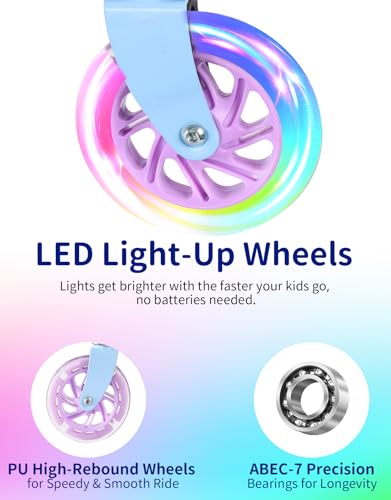 BELEEV-V1Plus-Trottinette-Enfant-3-a-12-Ans-Pliable-Trotinette-a-2-Roues-LED-Lumineuses-Deck-3-Reglables-en-Hauteur-Plateau-AntiderapantTrottinette-avec-Support-pour-Filles-et-Garcons-Scooter-0-1