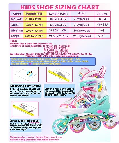 Licorne-Rollers-Enfant-avec-Roues-Lumineux-Patins-a-roulettes-Alignees-Rollers-en-Ligne-Taille-Ajustable-Rollers-Quad-pour-Filles-Femmes-Debutants-Cadeau-de-Noel-danniversaire-0-2