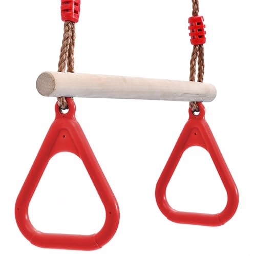 Riloventa-Balancoire-Exterieur-Bois-avec-Longueur-de-Corde-Reglable-Balancoire-Interieur-Portique-Exterieur-Bois-Balancoire-en-a-Anneau-Trapezoidal-Charge-Maximale-120kg-pour-Enfant-0