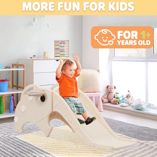 Siairo-3-en-1-Toboggan-pour-Enfants-Toboggan-avec-Panier-de-Basketball-Ballon-Jeu-dExterieur-et-lInterieur-pour-bebe-0-1