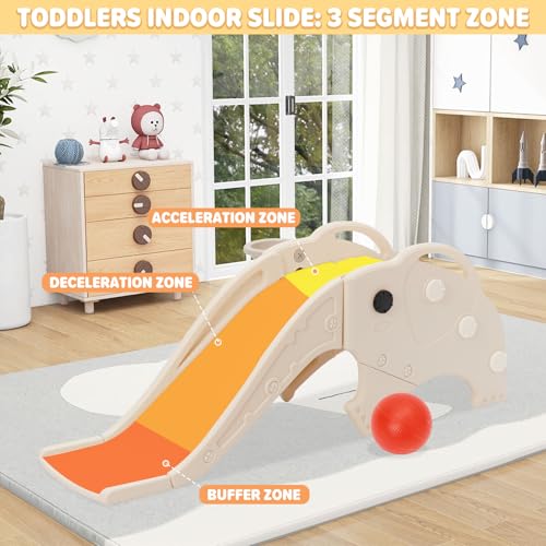 Siairo-3-en-1-Toboggan-pour-Enfants-Toboggan-avec-Panier-de-Basketball-Ballon-Jeu-dExterieur-et-lInterieur-pour-bebe-0-2
