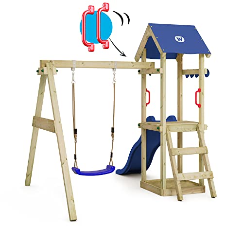 WICKEY-Aire-de-Jeux-TinyWave-portique-en-Bois-avec-balancoire-et-Toboggan-Tour-descalade-pour-Enfants-avec-bac-a-Sable-echelle-et-Accessoires-de-Jeu-pour-Le-Jardin-0-0